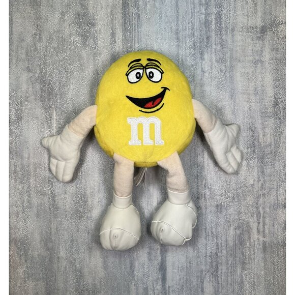 M&M’s World Yellow Peanut Large Plush 10” 2016 Candy Stuffed Animal Toy - Picture 7 of 7